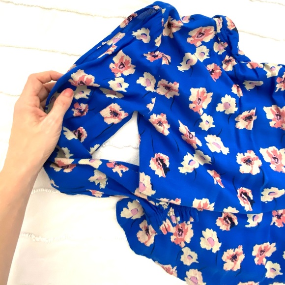 Lucky Brand Royal Blue Floral Top - Picture 3 of 6